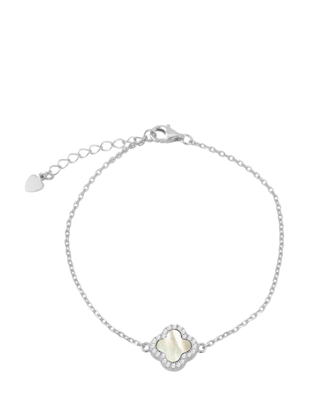 IBB Mother of Pearl Clover Bracelet, Multi, Multi