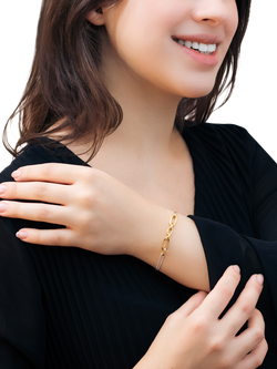 IBB Paper Link Curb Bracelet, Multi - view 2, Multi