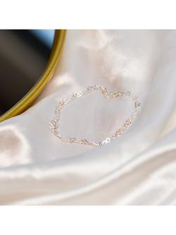 IBB Sterling Silver Heart Link Bracelet - view 2, Sterling Silver