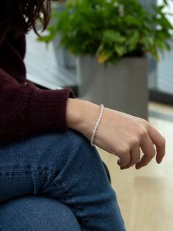 IBB Sterling Silver Hollow Rope Chain Bracelet - view 2, Sterling Silver