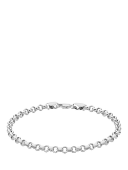 IBB Sterling Silver Round Belcher Bracelet, Sterling Silver