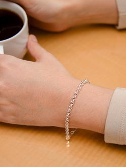 IBB Sterling Silver Round Belcher Bracelet - view 2, Sterling Silver