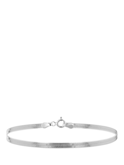 IBB Sterling Silver Triple Herringbone Bracelet, Sterling Silver