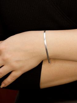 IBB Sterling Silver Triple Herringbone Bracelet - view 2, Sterling Silver