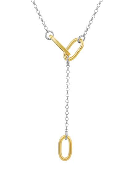 IBB Paper Link Drop Necklace, Multi, Multi