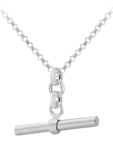 IBB Sterling Silver Belcher T-Bar Necklace