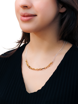 IBB Two Tone Paper Link Curb Chain, Multi - view 2, Multi