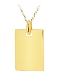 IBB Personalised Dog Tag Necklace, Gold