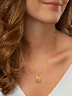 IBB Personalised Dog Tag Necklace - view 2, Gold