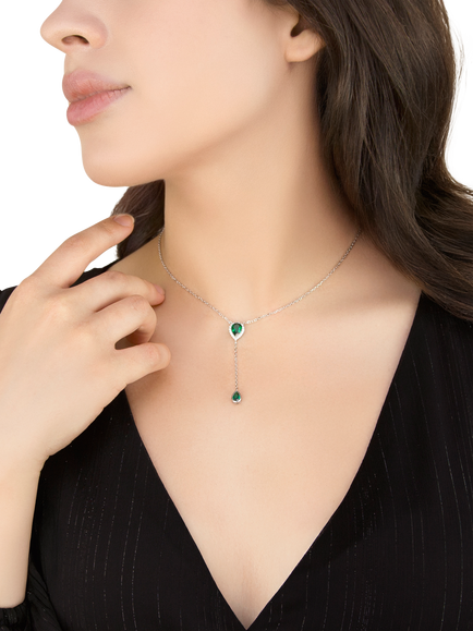 IBB Cubic Zirconia Teardrop Lariat Necklace, Multi - view 2, Multi
