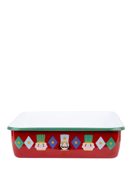 Talking Tables Christmas Nutcracker Brownie Tin, 23cm, Red, Multi