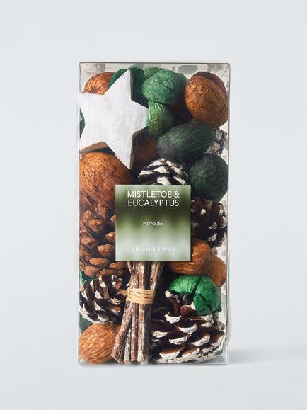 John Lewis Mistletoe & Eucalyptus Potpourri, 310g, Multi