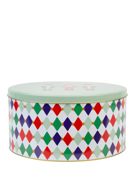 Talking Tables Christmas Nutcracker Cake Tin, 23cm, Green, Multi