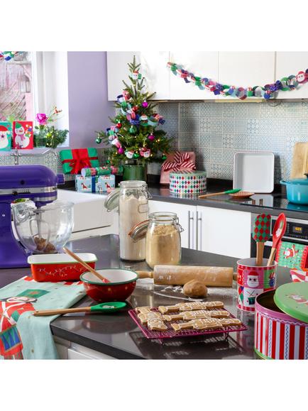 Talking Tables Christmas Nutcracker Cake Tin, 23cm, Green - view 2, Multi