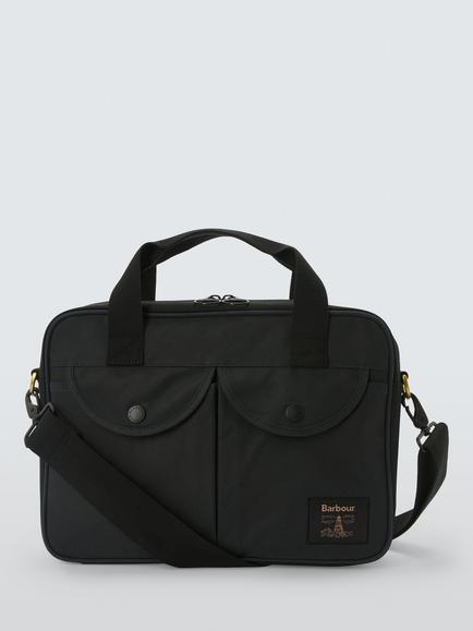 Barbour Waxed Laptop Bag, Navy, Navy