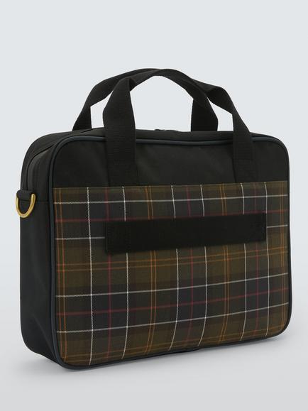 Barbour Waxed Laptop Bag, Navy - view 2, Navy