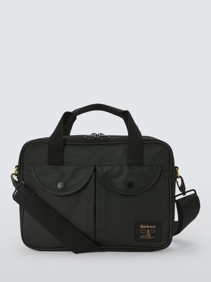Barbour Field Waxed Laptop Bag, Sage, Sage