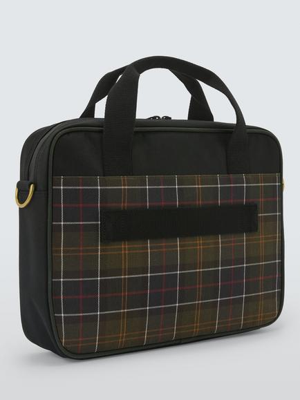 Barbour Field Waxed Laptop Bag, Sage - view 2, Sage