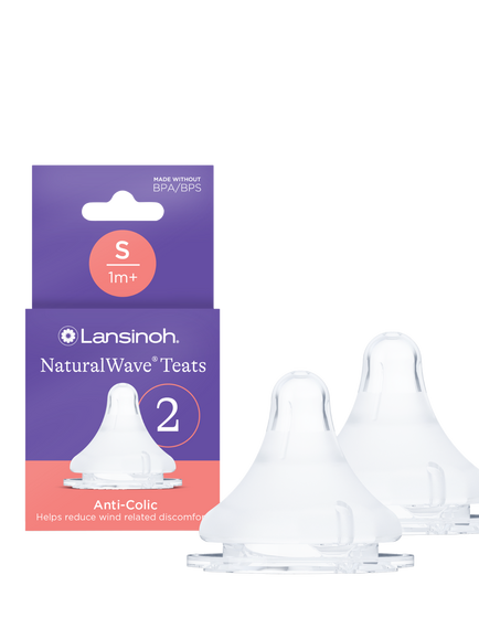 Lansinoh Natural Wave Slow Flow Teats, Pack of 2, Multi