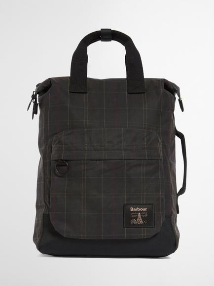 Barbour Field Waxed Backpack, Dark Classic Tartan, Dark Classic Tartan