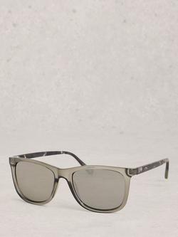White Stuff Wayfarer Sunglasses, Black/Multi, 