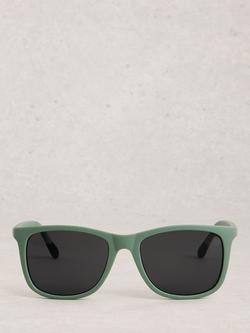 White Stuff Wayfarer Sunglasses, Green - view 2, 