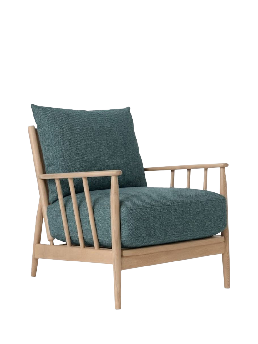 Cookham Range, John Lewis Cookham Armchair, Light Leg, Teal