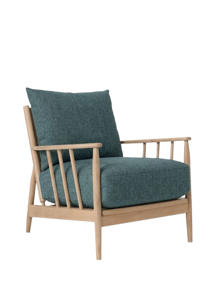 John Lewis Cookham Armchair, Light Leg, Chenille Teal