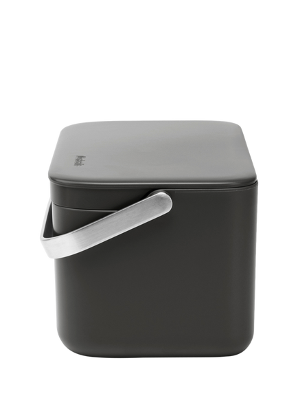 Brabantia Compost Food Waste Caddy, 1.8L - view 2, Dark Grey