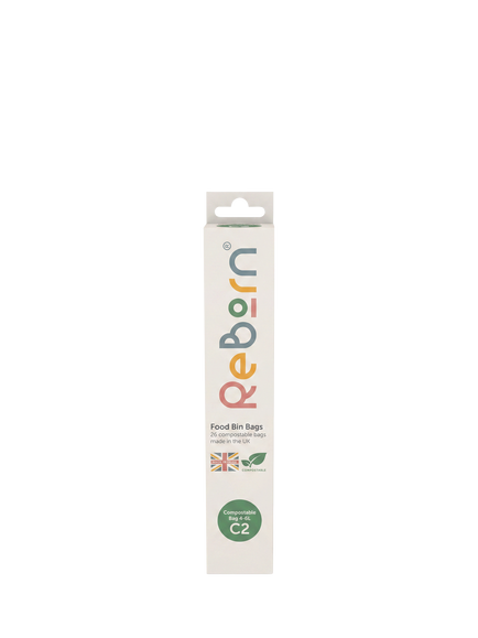 ReBorn Compostable Bin Liners, 4-6L, Green