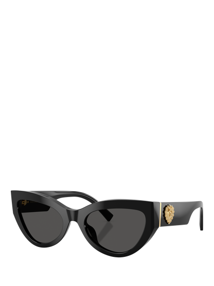 Dolce & Gabbana DG4536 Women's Cat's Eye Sunglasses, Black/Grey, Black/Grey