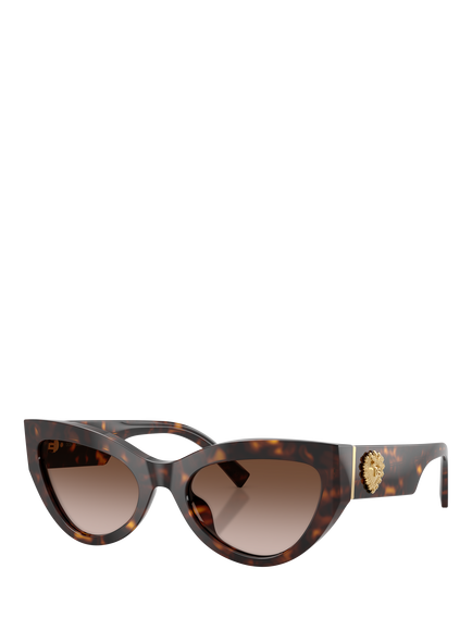 Dolce & Gabbana DG4536 Women's Cat's Eye Sunglasses, Havana/Brown, Havana/Brown