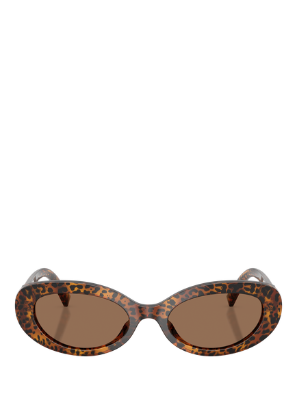 Dolce & Gabbana DG4537 Women's Oval Sunglasses, Brown/Brown - view 2, Brown/Brown