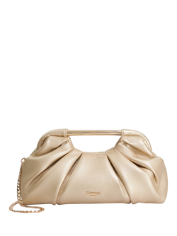 Dune London Ebecci Ruched Grab Bag, Gold, Gold