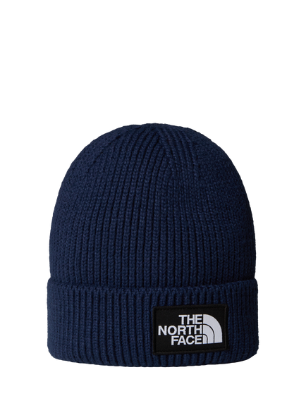 The North Face Logo Box Cuffed Beanie, Summit Navy, Summit Navy