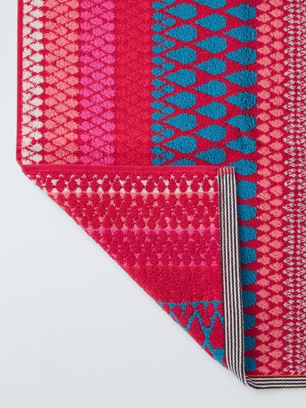 Margo Selby Faversham Bath Mat, Red/Pink - view 2, Red/Pink