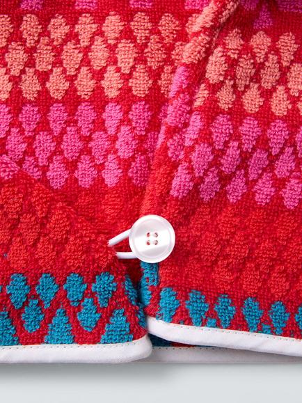 Margo Selby Faversham Hair Wrap, Red/Pink - view 2, Red/Pink