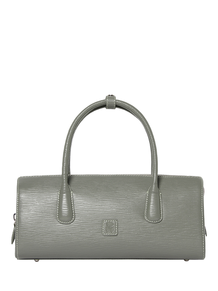OSPREY LONDON Hepburn Baguette Leather Shoulder Bag, Dark Taupe