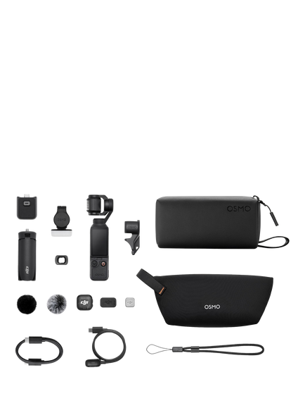 DJI Osmo Pocket 4 Vlogging Camera, 4K, Creator Combo, Black, Black