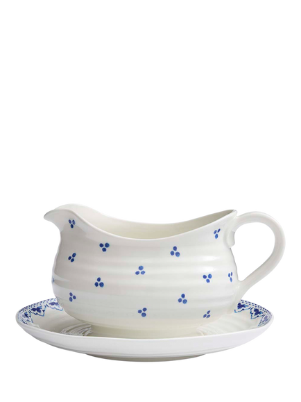 Sophie Conran for Portmeirion Blue Porcelain Gravy Boat, 550ml, Multi
