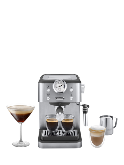 De'Longhi Classic Coffee EM450.Manual Coffee Machine, Silver, Silver