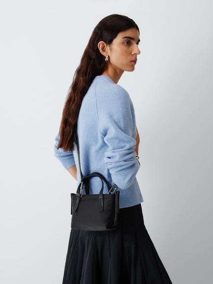 John Lewis Mini Nylon Crossbody Bag, Black - view 2, Black