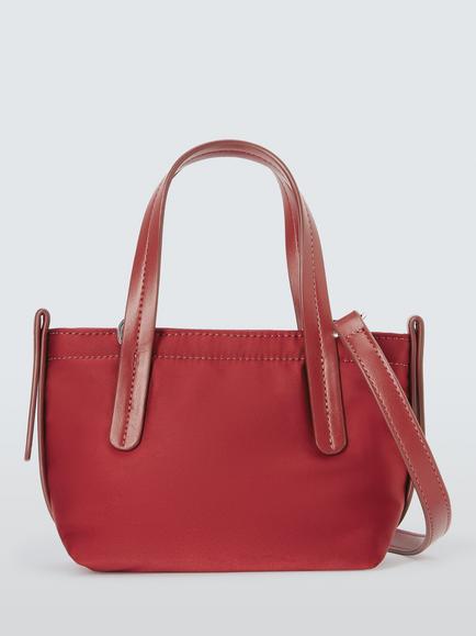 John Lewis Mini Nylon Crossbody Bag, Red, Red