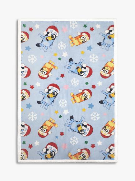 Bluey Christmas Sherpa Blanket - view 2, Blue