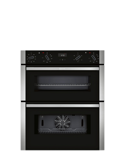 Neff OUTLET N50 J1ACE2HN0B Built Under Electric Double Oven, Like New, Stainless Steel, Stainlees Steel