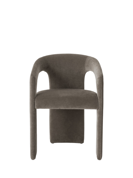 John Lewis OUTLET Contour Upholstered Dining Chair, Like New, Mushroom, 