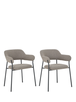 John Lewis OUTLET Wise Dining Armchair, Set of 2, Like New, Taupe, 