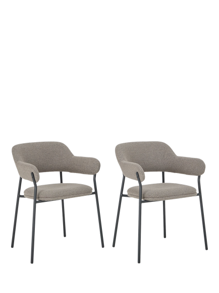 John Lewis OUTLET Wise Dining Armchair, Set of 2, Like New, Taupe, 