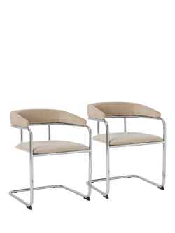 John Lewis OUTLET Curve Dining Armchair, Set of 2, Like New, Natural, Danny A- 003