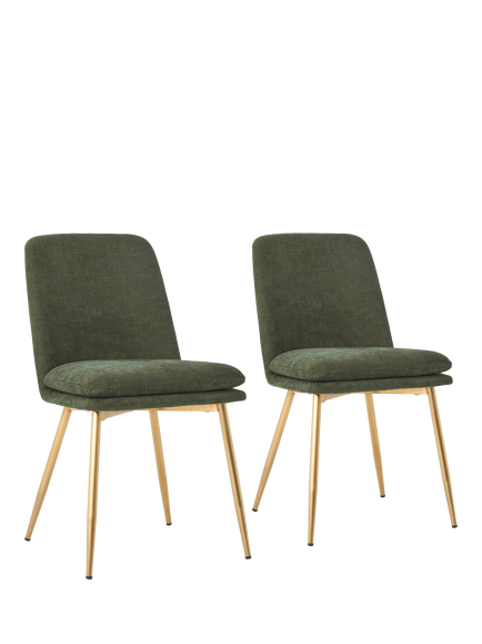 John Lewis OUTLET Darcy Upholstered Dining Chair, Set of 2, Like New, Moss, Moss